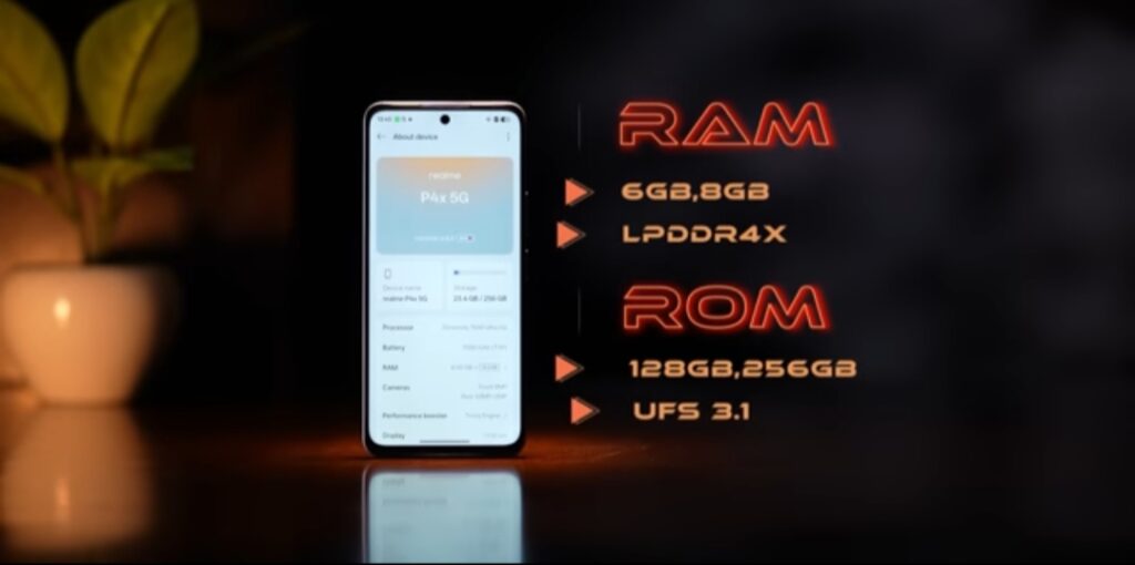 Realme P4x Ram and storage