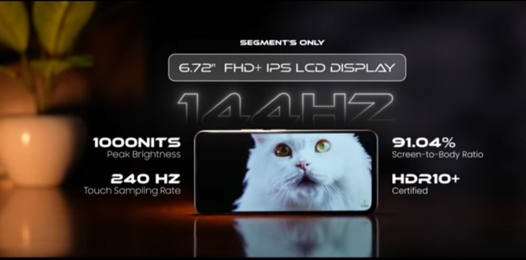 Realme P4x gaming display with 144 Hz