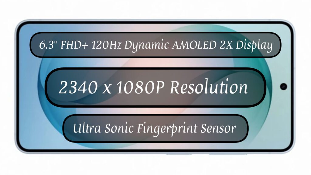 Samsung Galaxy S26 Display 6.3" FHD+ 120Hz Dynamic AMOLED 2X Display Ultra Sonic Fingerprint Sensor