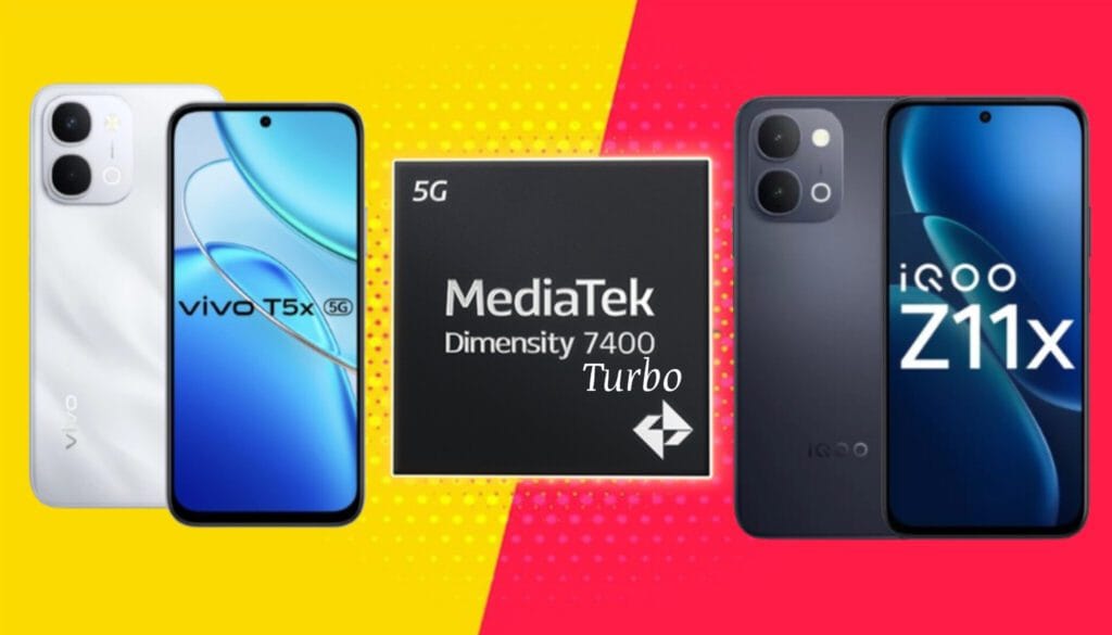 Vivo T5X 5G vs IQOO Z11X 5G Parmoce MediaTek Dimensity 7400Tarbo Chip