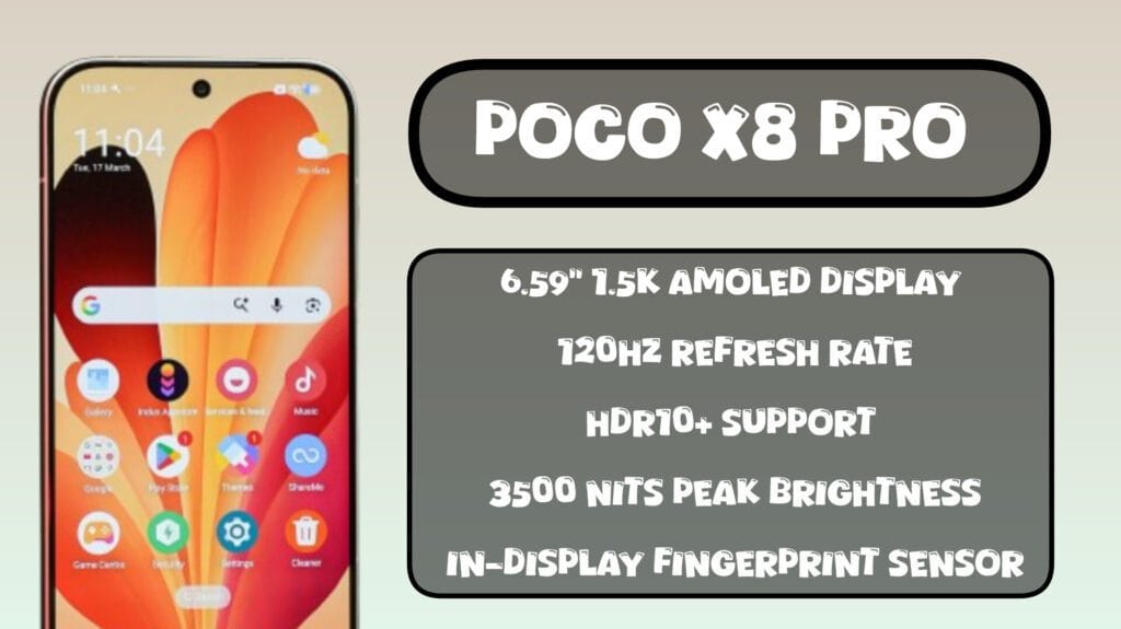 POCO X8 Pro 5G Display Specifications and Details