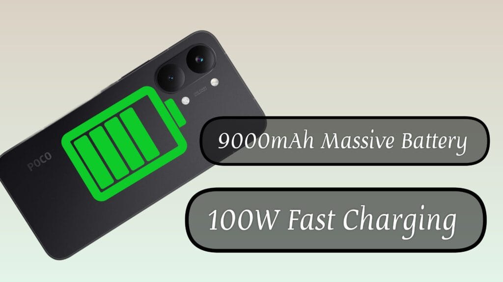 POCO X8 pro max 9000mAh Massive Battery with 100W Fast Charging